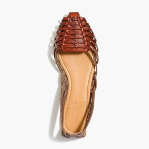 J.Crew Basketweave D’orsay Flats, Size 8.5